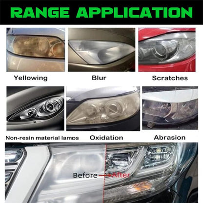 🚗[Headlight Crystal Restorer]— One swipe, and yellowed lenses become crystal clear. Old becomes new, and your headlights shine like brand new! ✨🔦