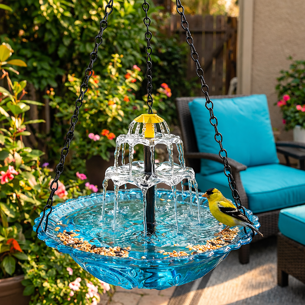 🔥Spring Hot Sale 70% OFF🐦Solar Cascade Hanging Bird Bath Fountain