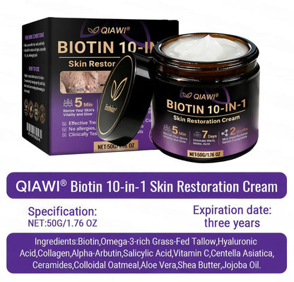 Made and Shipped from USA ✨QIAWI® Biotin 10-in-1 Skin Restoration Cream 🍀