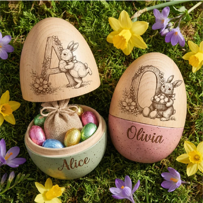 🔥Easter Hot Sale 60% OFF🐣Hollow Wooden Easter Egg-🎁Easter Basket Stuffer Gift for Kids