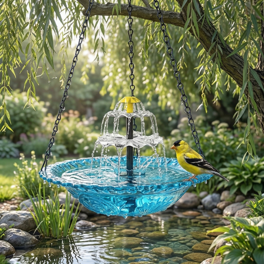 🔥Spring Hot Sale 70% OFF🐦Solar Cascade Hanging Bird Bath Fountain
