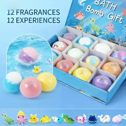 🔥Easter Hot Sale 60% OFF🐣Bath Bombs For Kids – 12 Pack With Surprise Toys Inside🛁