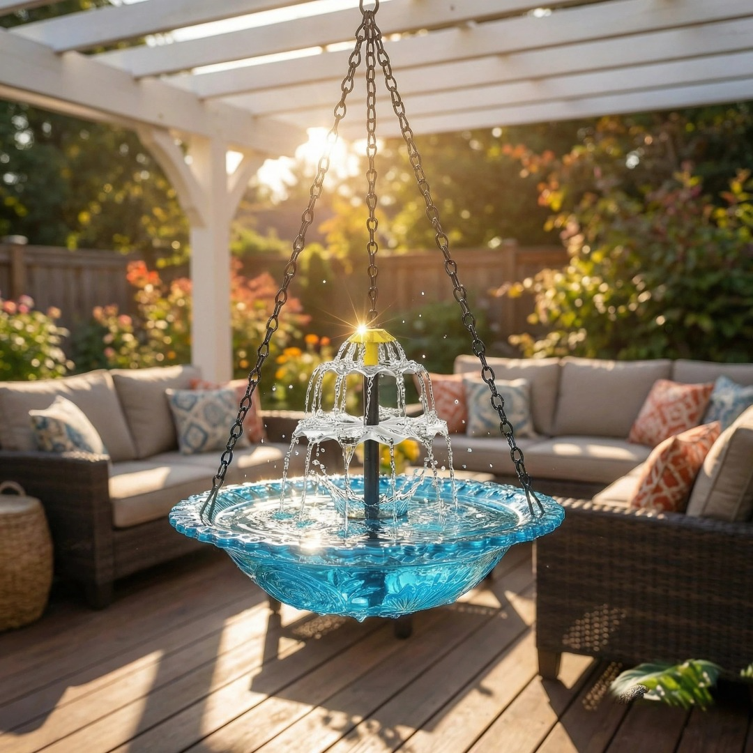 🔥Spring Hot Sale 70% OFF🐦Solar Cascade Hanging Bird Bath Fountain