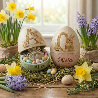 🔥Easter Hot Sale 60% OFF🐣Hollow Wooden Easter Egg-🎁Easter Basket Stuffer Gift for Kids