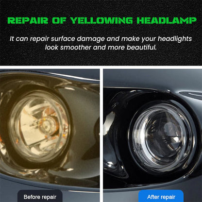 🚗[Headlight Crystal Restorer]— One swipe, and yellowed lenses become crystal clear. Old becomes new, and your headlights shine like brand new! ✨🔦