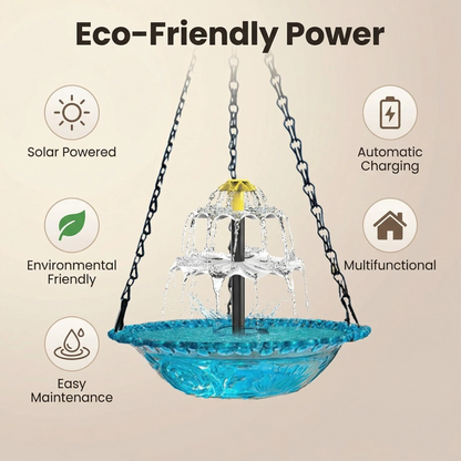 🔥Spring Hot Sale 70% OFF🐦Solar Cascade Hanging Bird Bath Fountain