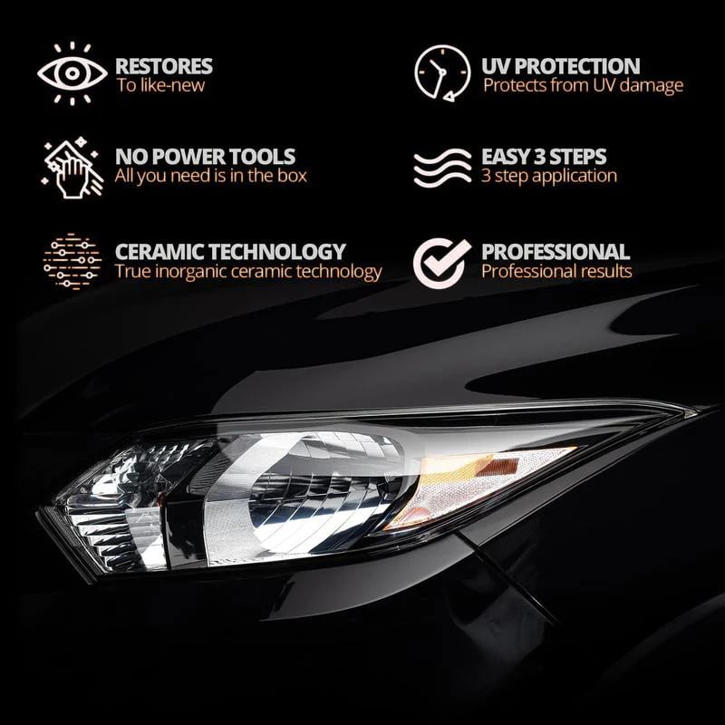 🚗[Headlight Crystal Restorer]— One swipe, and yellowed lenses become crystal clear. Old becomes new, and your headlights shine like brand new! ✨🔦