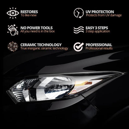 🚗[Headlight Crystal Restorer]— One swipe, and yellowed lenses become crystal clear. Old becomes new, and your headlights shine like brand new! ✨🔦
