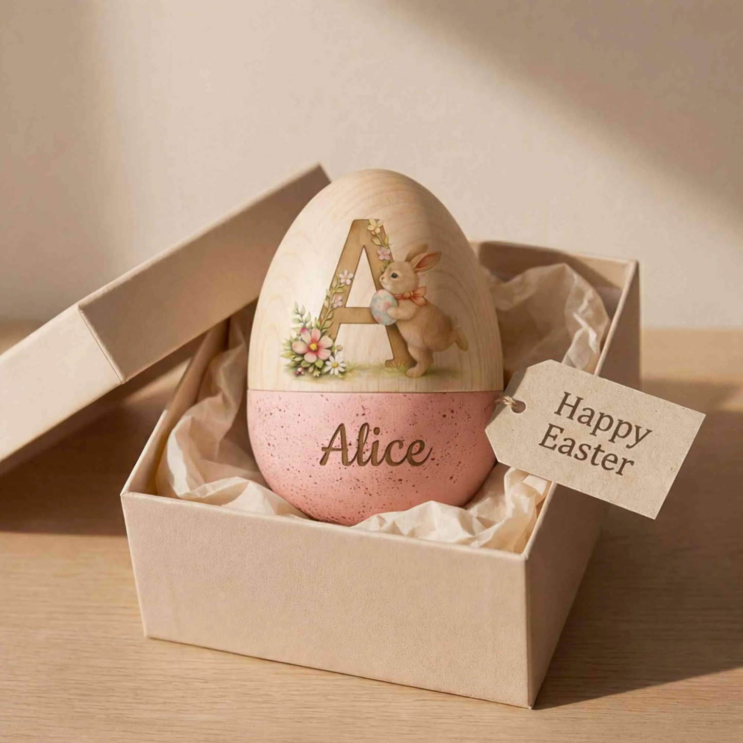 🔥Easter Hot Sale 60% OFF🐣Hollow Wooden Easter Egg-🎁Easter Basket Stuffer Gift for Kids