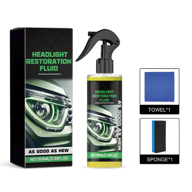 🚗[Headlight Crystal Restorer]— One swipe, and yellowed lenses become crystal clear. Old becomes new, and your headlights shine like brand new! ✨🔦